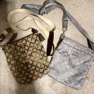 2 Coach crossbody bags, barely used.
